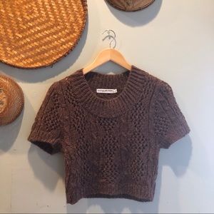 Cable Knit Crop Sweater